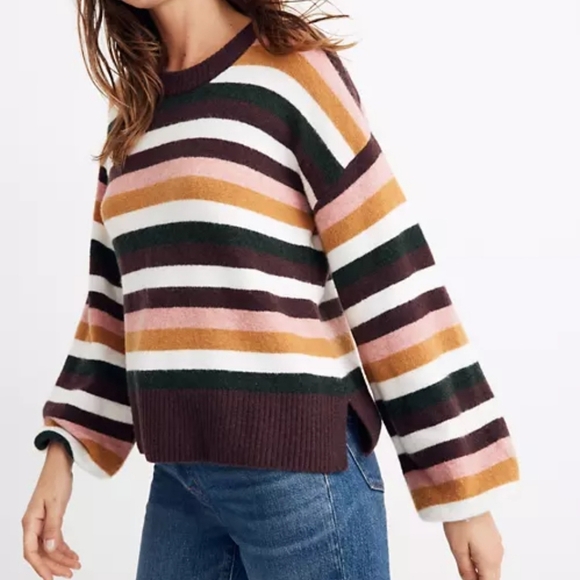 Madewell Sweaters - Madewell Striped Payton Pullover Size XS